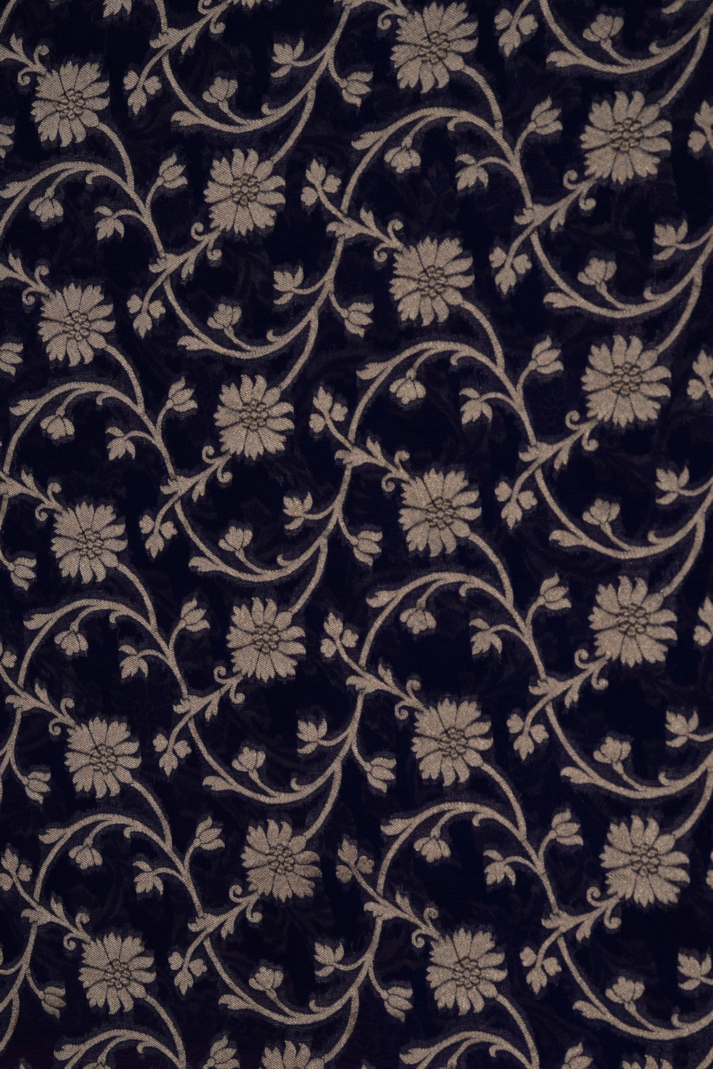 Image of Banarasi Chiffon Indigo Blue Saree